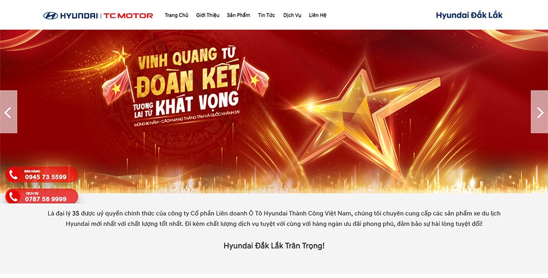 Thiết kế website bán ôtô Hyundai