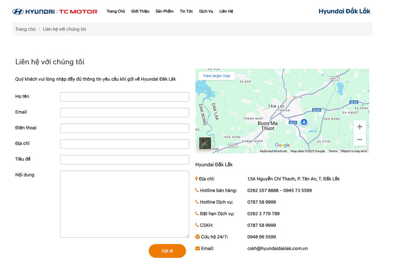 thiet ke website salon oto